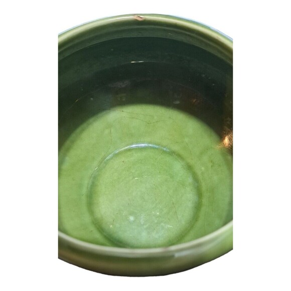 Royal Haegar MCM Green EARTH WRAP Textured Round Planter Brown Orange Cottage - Picture 8 of 12